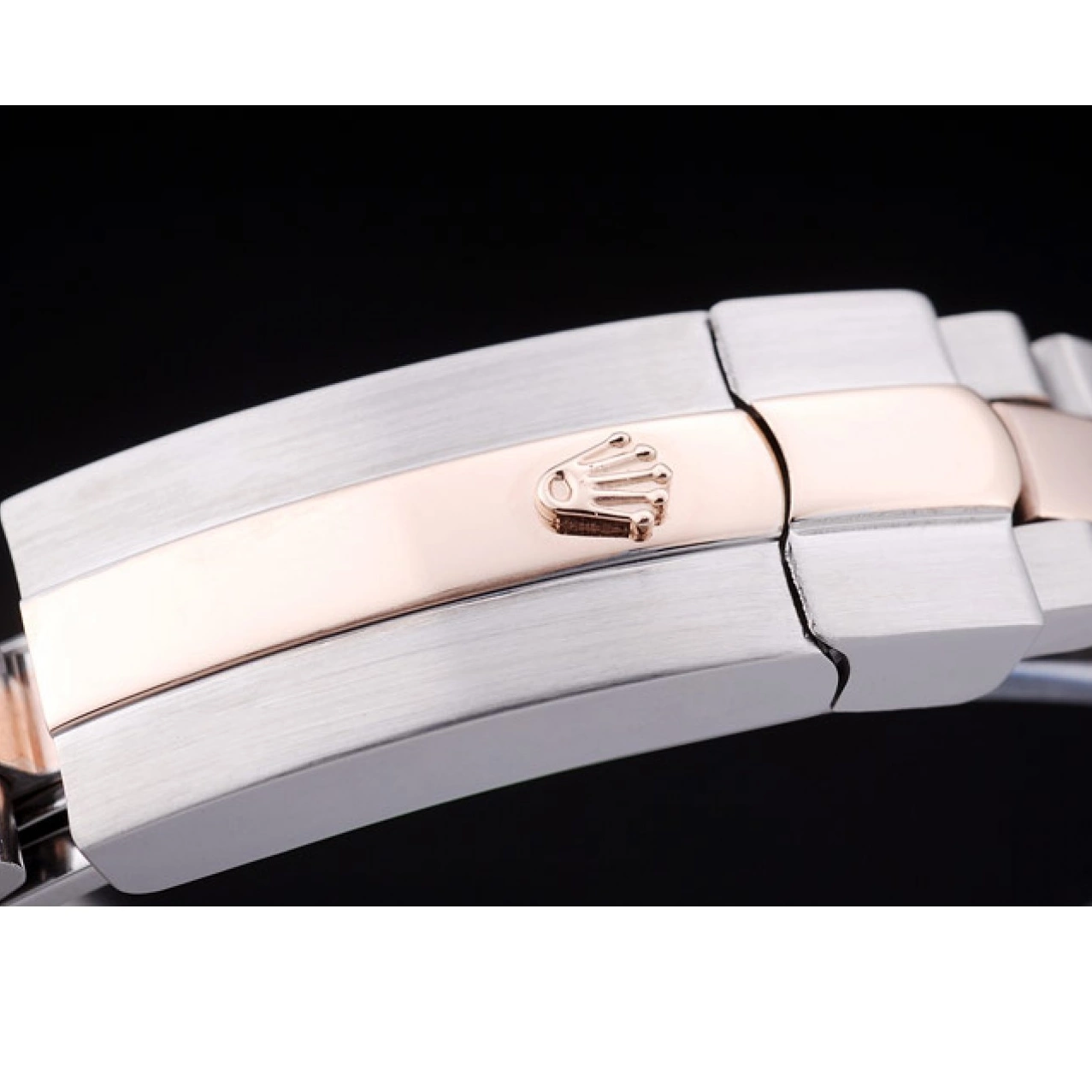 Aaa replica watch Gold Polished Brown Rose Diamonds Dial Rolex Bezel Datejust 7475 0707